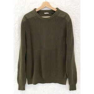 True Measure Of A Man Mens Sweater XL Military Utility Cotton Green
